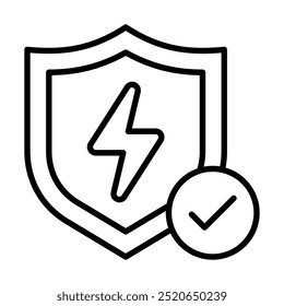 Ilustração do vetor de linha de ícone do Energy Guard