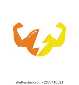 Plantilla de vectores con logotipo de gimnasio de energía