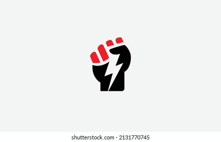 Energy hand vector logo design