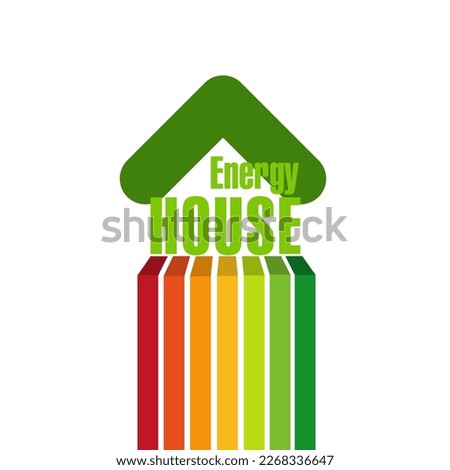Energy house. energy chart. 3d vector illustration. Chart concept. 