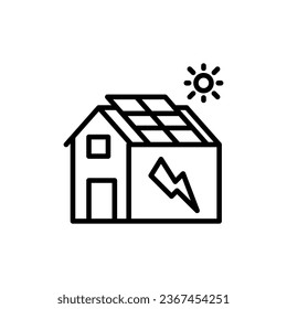Energy House icon in vector. Illustration