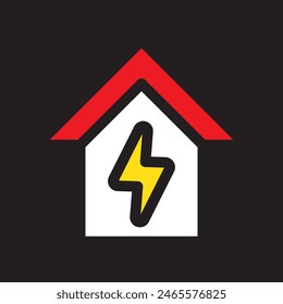 energy house icon, vectori illustration 