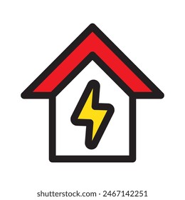 energy house icon, vectori illustration 