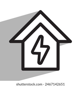 energy house icon, vectori illustration 