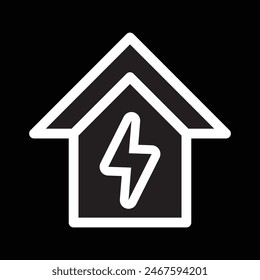 energy house icon, vectori illustration 