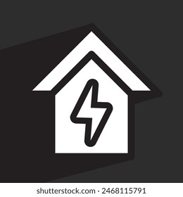 energy house icon, vectori illustration 