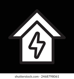 energy house icon, vectori illustration 