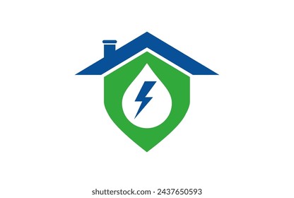 Energy House Logo design, Power Electric House vector Logo template	