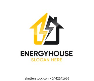Energy House Logo, Power Electic House Logo Template-Vector