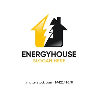 Energy House Logo, Power Electic House Logo Template-Vector