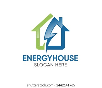Energy House Logo, Power Electic House Logo Template-Vector
