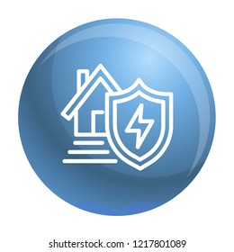 Energy house protect icon. Outline energy house protect vector icon for web design isolated on white background
