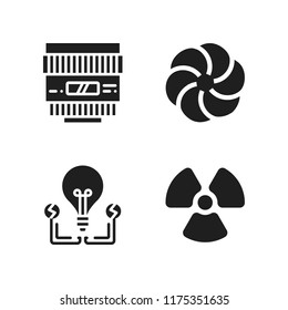 energy icon. 4 energy vector icons set. lens, idea and vortex icons for web and design about energy theme