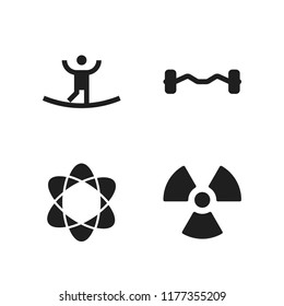 energy icon. 4 energy vector icons set. physics, wireline and radiation icons for web and design about energy theme
