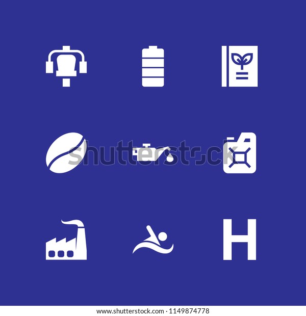 energy\
icon. 9 energy set with station, bean, battery and ecology and\
environment vector icons for web and mobile\
app