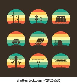 energy icon with abstract color