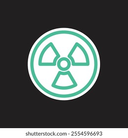 Energy Icon for any project or infographic. Radio Active Monoline Icon