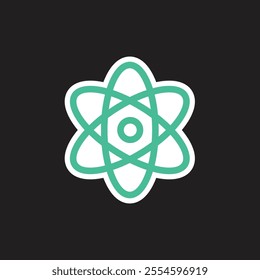 Energy Icon for any project or infographic. Atom or Nuclear Icon