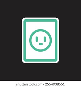 Energy Icon for any project or infographic. Electrical Outlet Icon