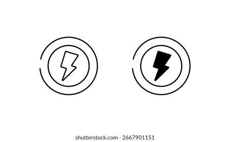 Energiesymboldesign auf weißem Hintergrund - Stockgrafik