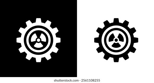 Energy icon. Ecology. Energy. Voltage. Lytric. Radiation. Black icon. Silhouette