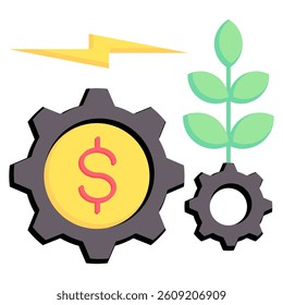 Energy icon in Flat style.