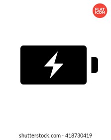 Energy Icon Flat Style Isolated Vector Illustration