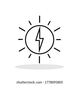 Energiesymbol im flachen Stil. Energie / Sturm Symbol für Ihr Web-Design, Logo, App, UI Vector EPS10.	