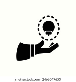 energy icon, isolated black style icon illustration