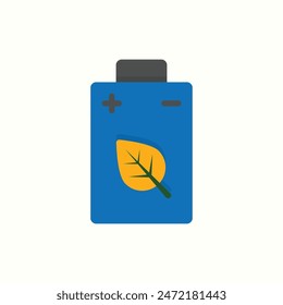 energy icon, isolated flat colored environment icon set