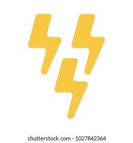 Energy Icon. Energy label for Web on white background. Flat Vector Illustration.