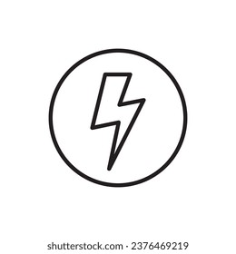 Energy icon. Lightning flat sign design. Energy symbol vector pictogram. Thunder sign. UX UI icon