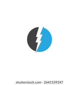 energy icon  lightning icon vector