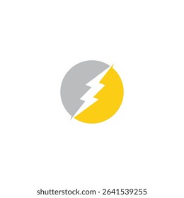 energy icon  lightning icon vector