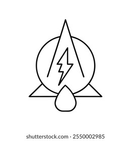 Energie-Symbol Linie Kunst Vektorgrafik Umriss