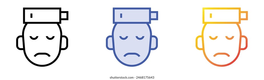 energy icon. Linear, Blue Fill and Gradient Style Design Isolated On White Background