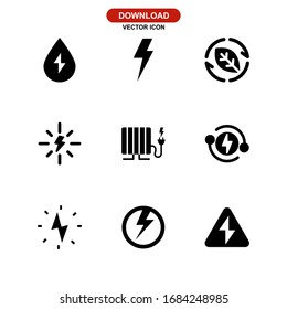 energy icon or logo isolated sign symbol vector illustration - Collection of high quality black style vector icons
