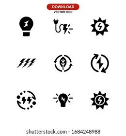 energy icon or logo isolated sign symbol vector illustration - Collection of high quality black style vector icons
