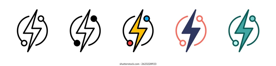 Ilustração de vetor múltiplo do ícone de energia