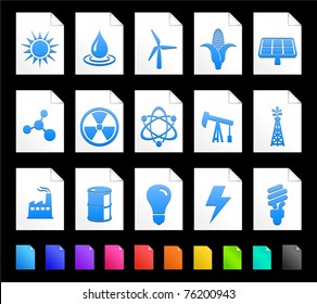 Energy Icon on Document Icon Collection Original Illustration