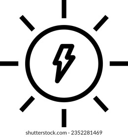 energy, icon, power, ecology, line, eco, renewable, electric, green