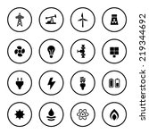 Energy icon set