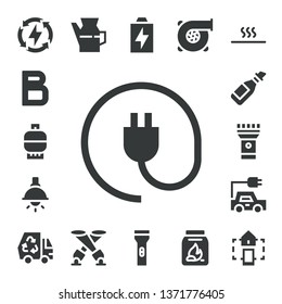 energy icon set. 17 filled energy icons.  Collection Of - Energy, Bold, Gas, Plug, Lamp, Oil, Torch, Electric car, Eco, Spotlight, Battery, Flashlight, Turbo, Coal, Hot, Smart home