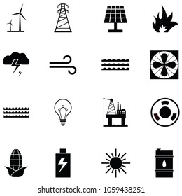 energy icon set