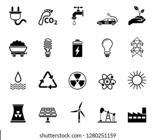 energy icon set
