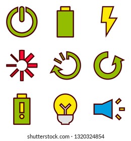 Energy icon set