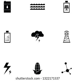 energy icon set