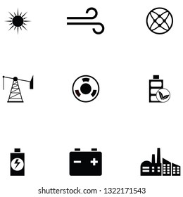 energy icon set