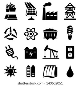 Energy icon set