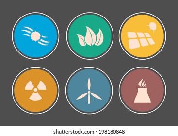 Energy icon set